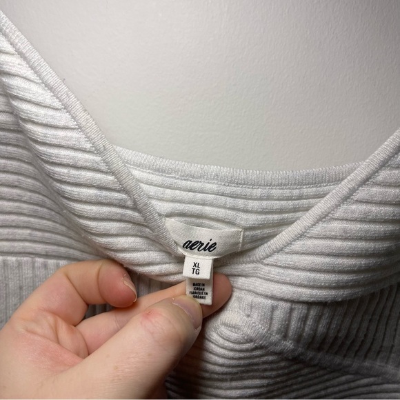 Aerie women’s muted grey take charge corset neutral girly cami tank top size XL - Picture 4 of 8